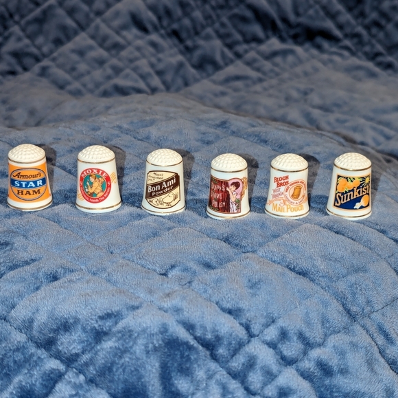Collection Franklin Mint Vintage Advertising Thimbles Porcelain 1980 - Picture 8 of 8